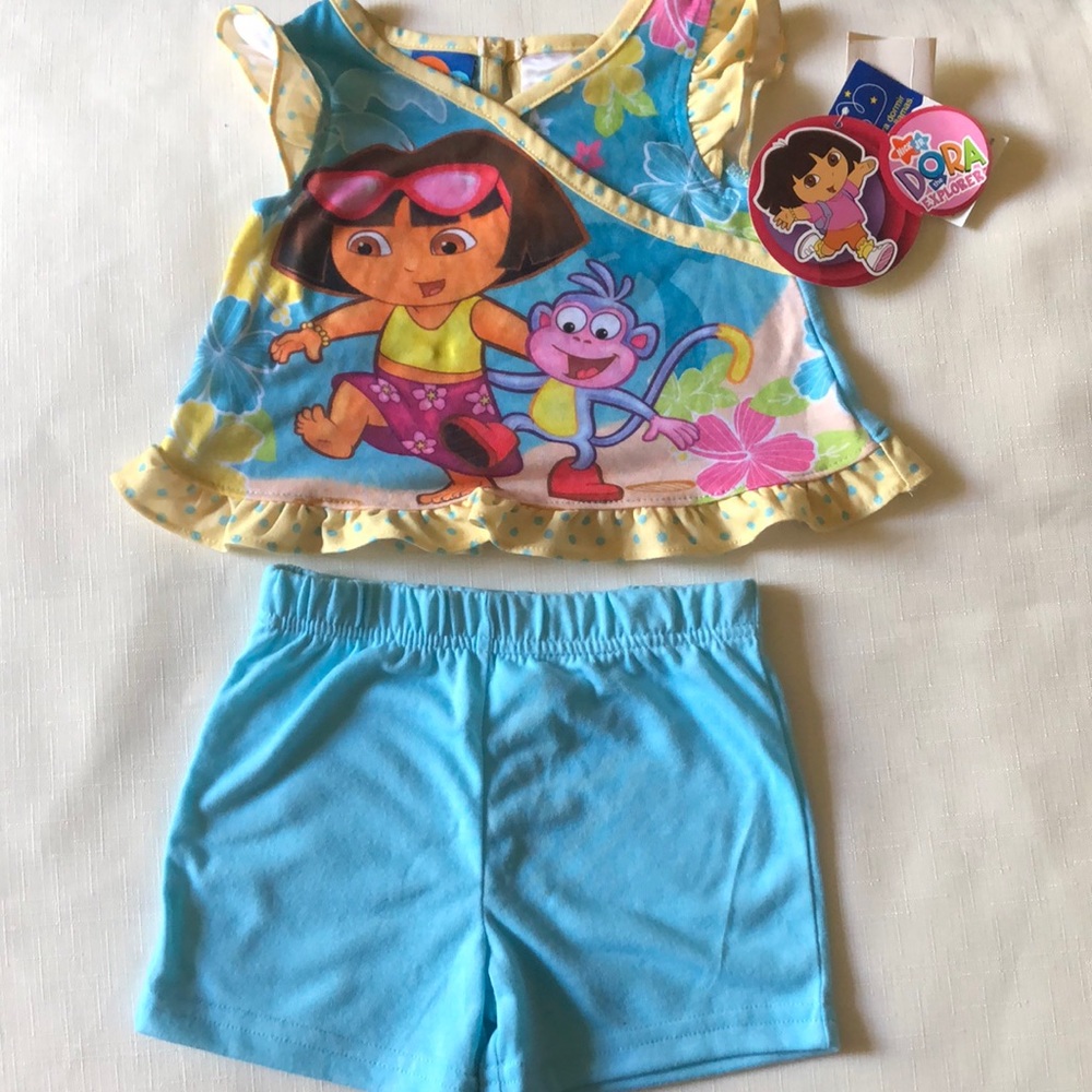 Pajamas Dora The Explorer infant girls size 18 months polyester Nick Jr